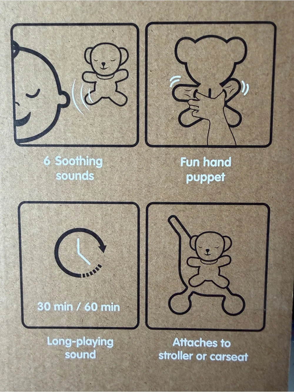 Happiest baby snoobear Plush Sleep Sound Bear - Light Brown